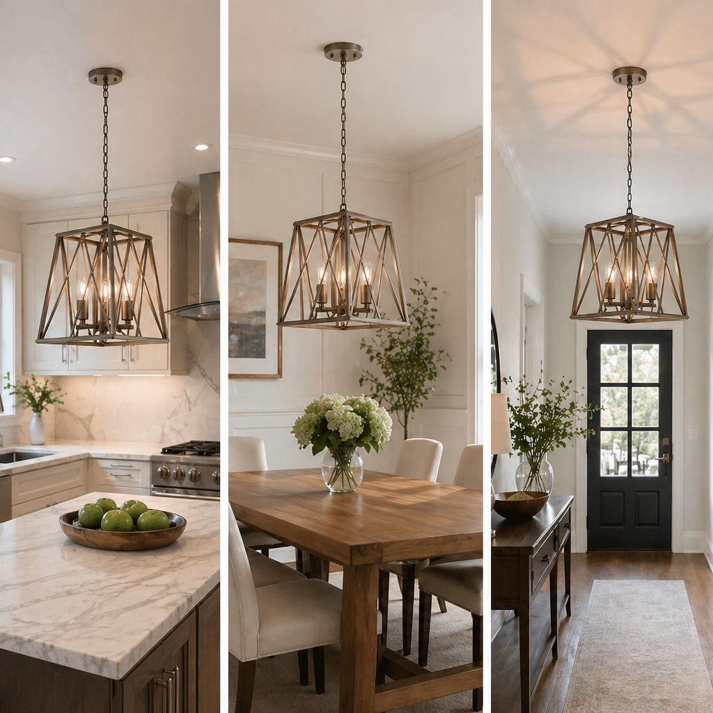 ToroGlow Modern Industrial Pendant Light | Kitchen Island Hanging Light