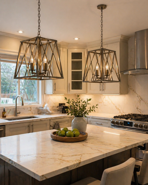 ToroGlow Modern Industrial Pendant Light | Kitchen Island Hanging Light