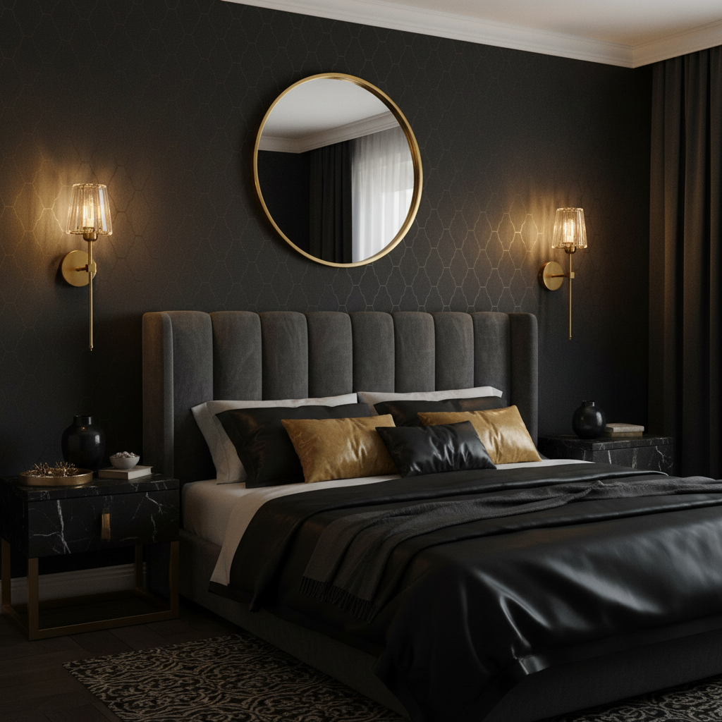 ToroGlow Crystal Wall Sconce Set - Bedroom Lifestyle