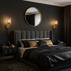 ToroGlow Crystal Wall Sconce Set - Bedroom Lifestyle