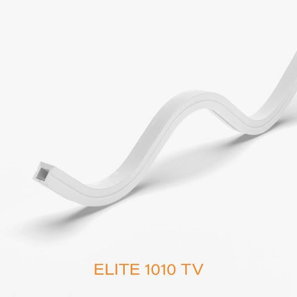 White LED strip light on a white background with 'ELITE 1010 TV' text.